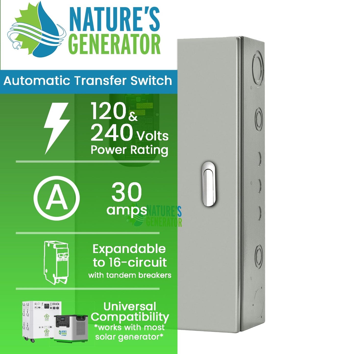 30A Automatic Generator Transfer Switch