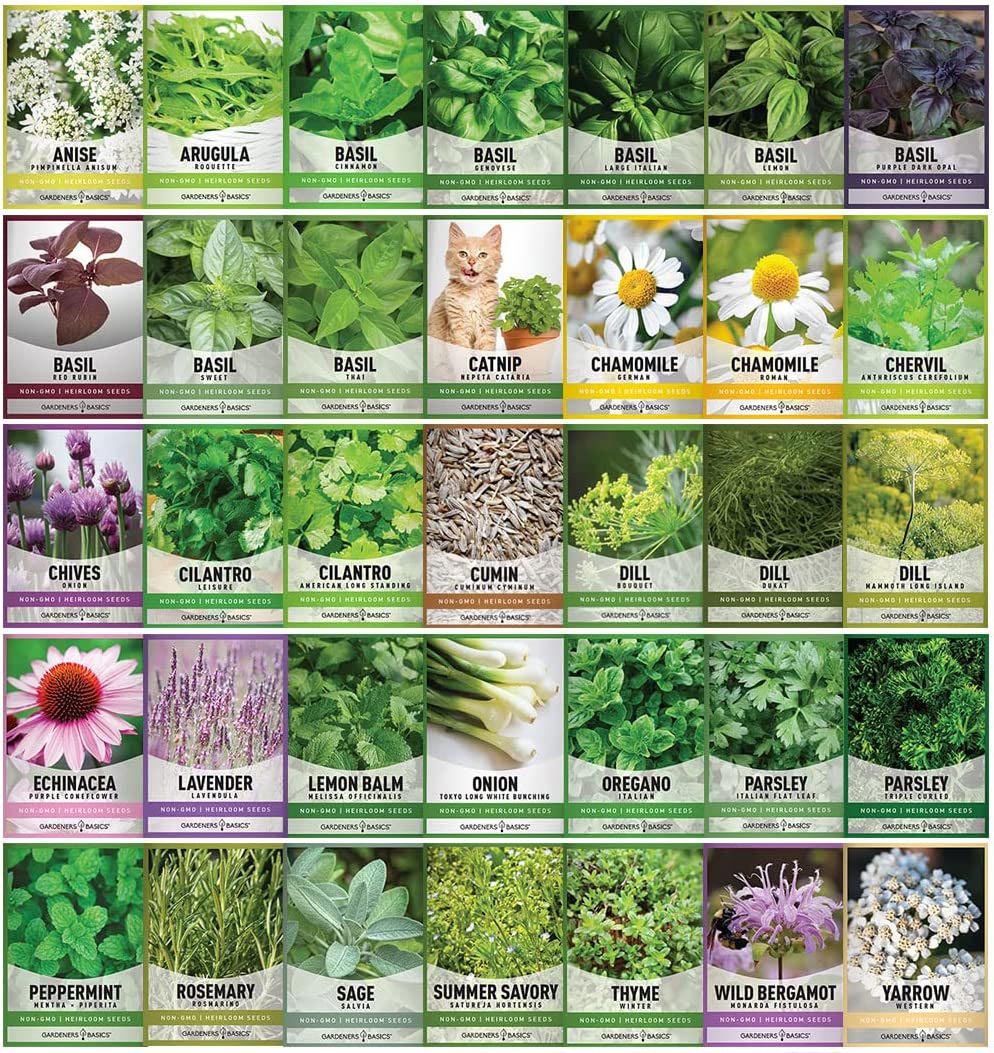 Gardening Seeds Kit - 105 Varieties of Vegetable, Fruit, Herb, and Flower Seeds