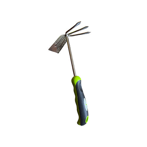 2-in-1 Garden Cultivator Rake Hoe Tiller Tool
