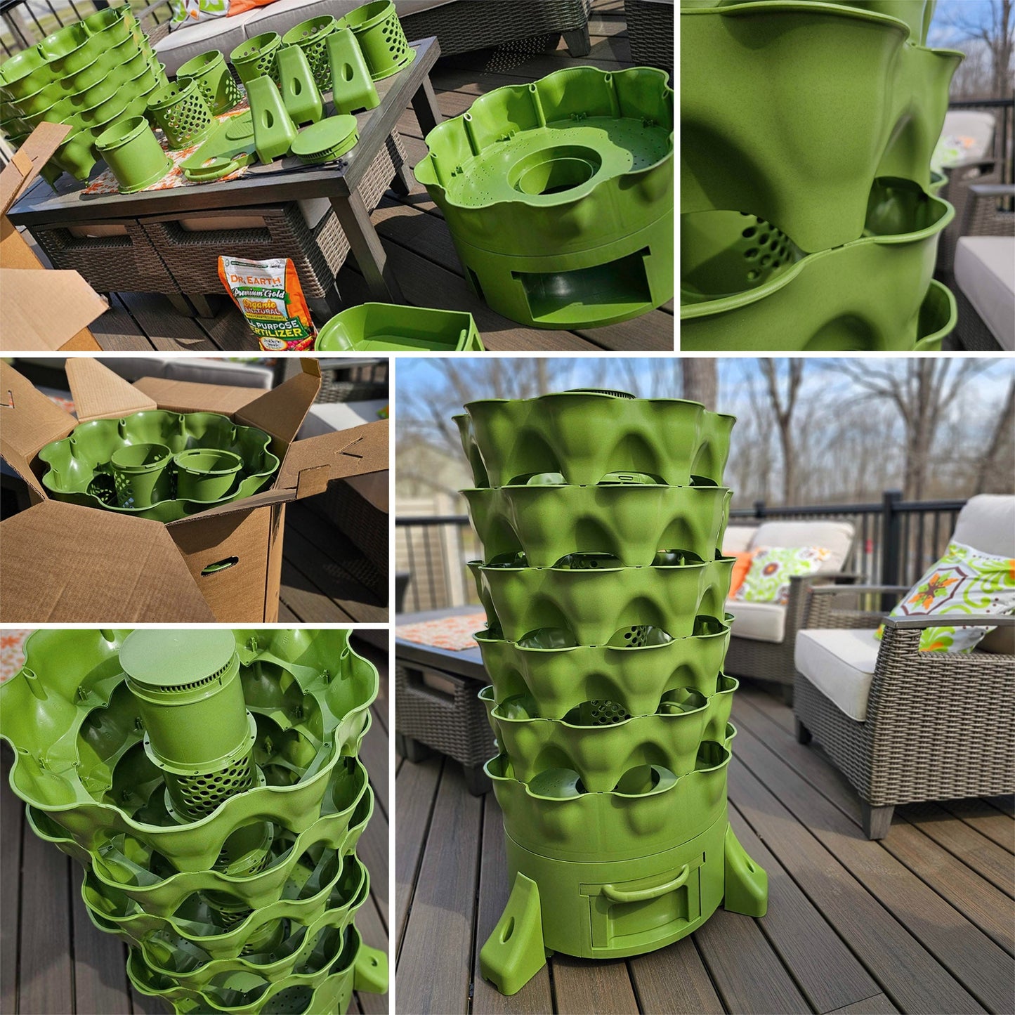 Garden Tower 2™, 50-Plant Composting Vertical Garden Planter